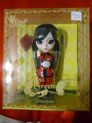 Little Pullip MISS GREEN mini fashion doll, red suit by Jun Planning, Groove Inc.
